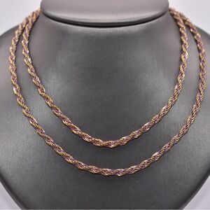 Elegant Purple and Gold Twisted Necklace